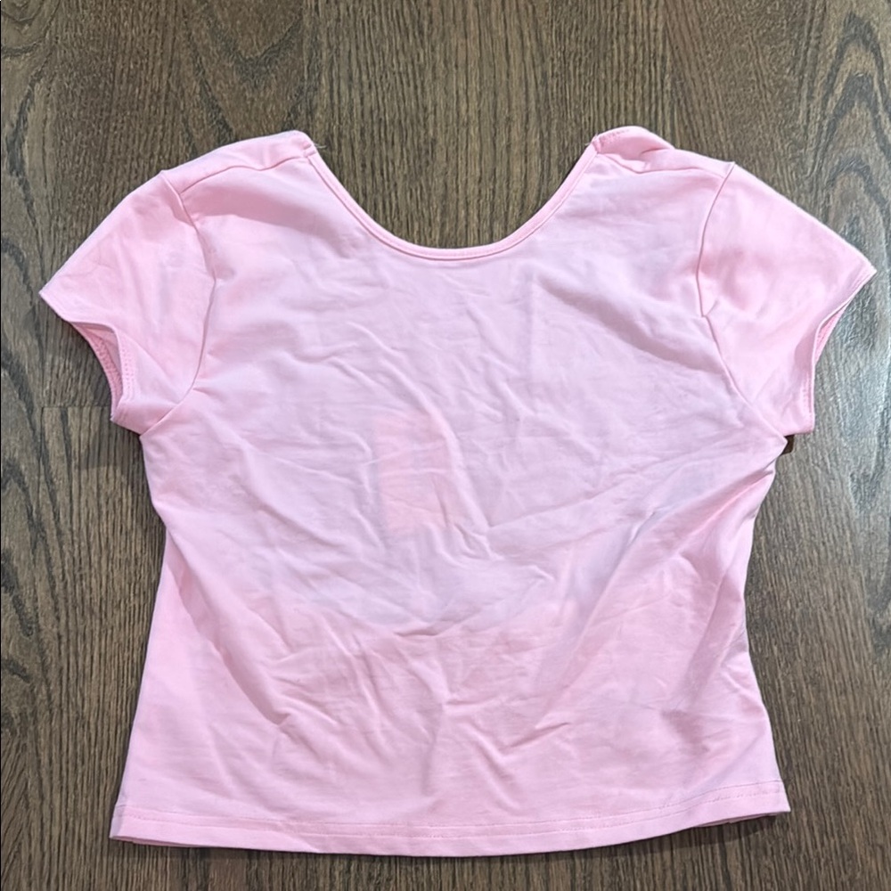 Edikted Pink Fitted Short Sleeve Tee